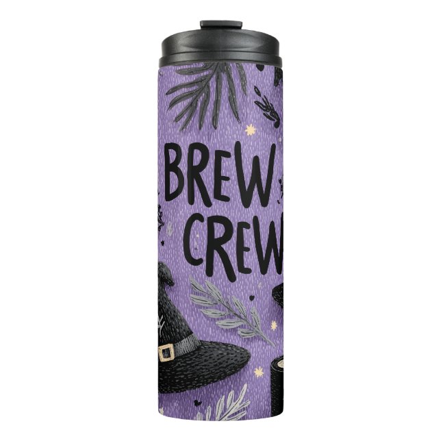 Brew Crew Graphic with Witch Hats, Coffee Mugs (Front)