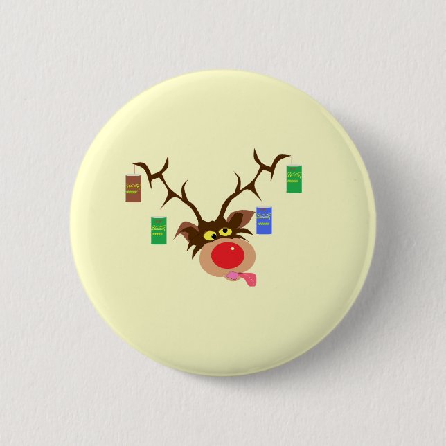 Brew-dolph 6 Cm Round Badge (Front)