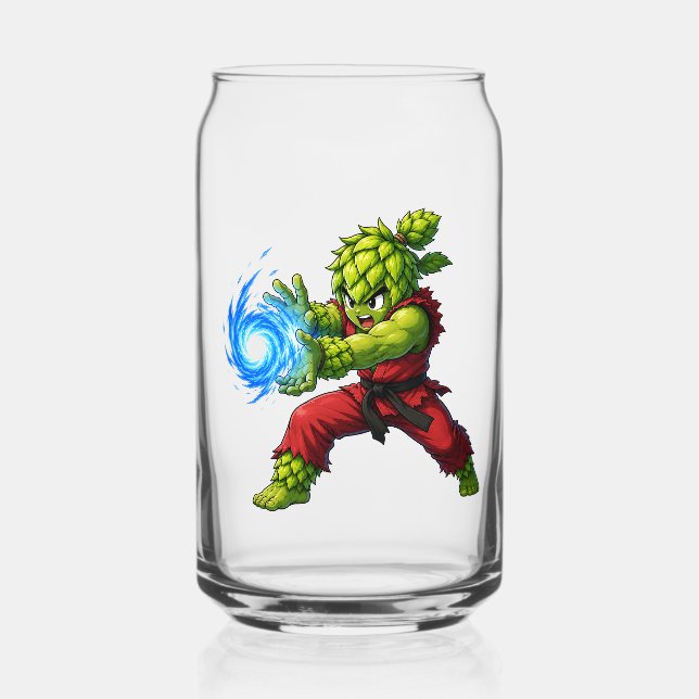 Brew Fighter Hop Can Glass (Front)