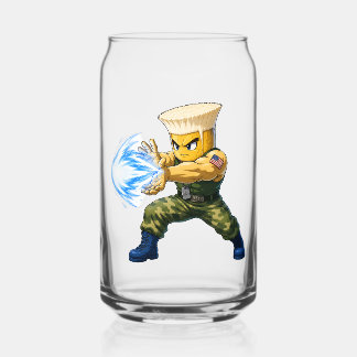Brew Fighter Lager Can Glass