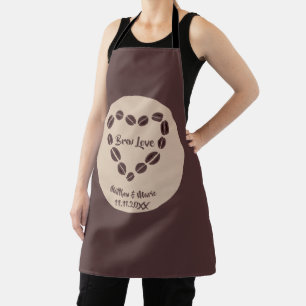 Brew Love Coffee Bean Heart Apron