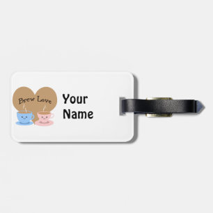 Brew Love! Coffee Mugs Luggage Tag