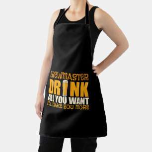 Brew Master I'll Make You More Drinking Joke Apron
