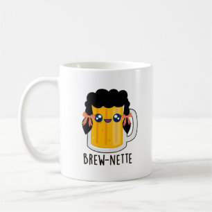Brew-nette Funny Brunette Beer Pun Coffee Mug