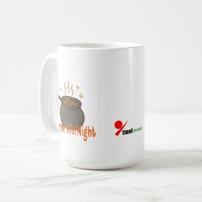 Brew-tiful Night – Coffee Cauldron Magic Mug (Front Left)