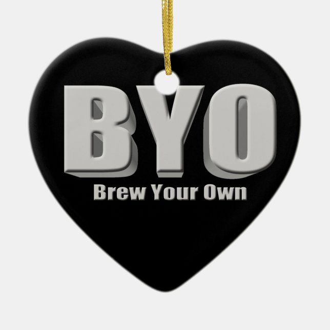 Brew Your Own Beer Ceramic Ornament (Front)