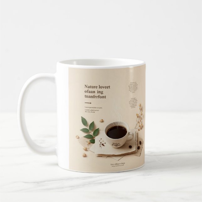 Brewed Awakening: Nature-Inspired Classic Mug (Left)