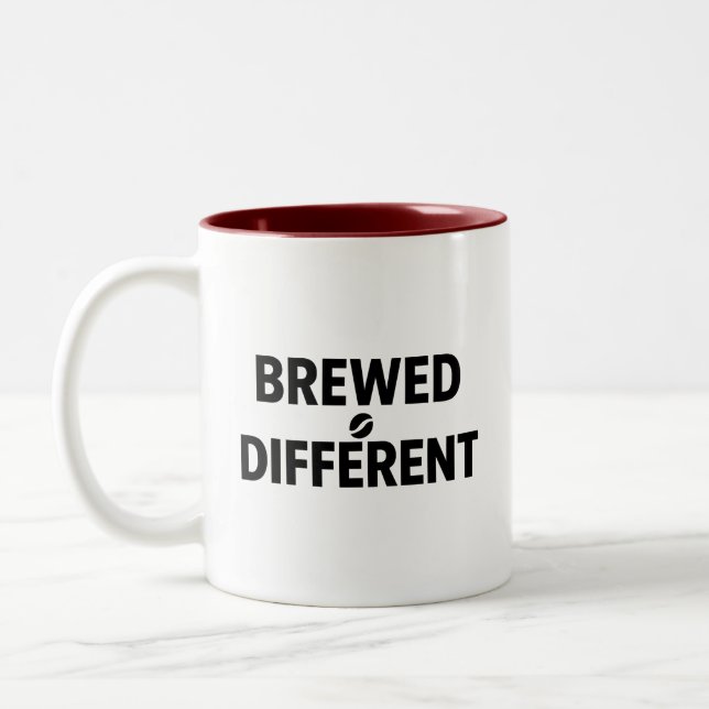 Brewed Different - Minimalistic Coffee Mug (Left)