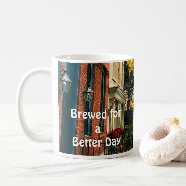 Brewed for a Better Day  Coffee Mug (With Donut)