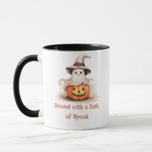 Brewed with a Dash of Spook Ghost Halloween Mug