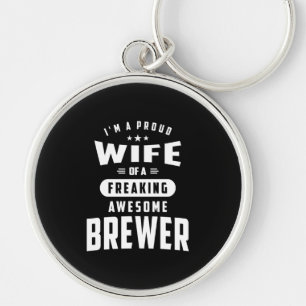 Brewer Job Title Tee Gift For Mens Womens Key Ring
