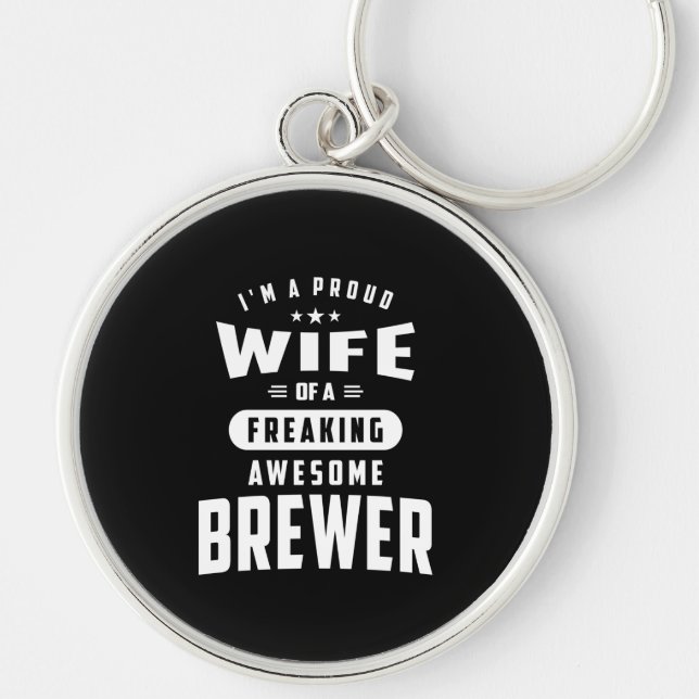 Brewer Job Title Tee Gift For Mens Womens Key Ring (Front)
