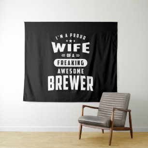 Brewer Job Title Tee Gift For Mens Womens Tapestry