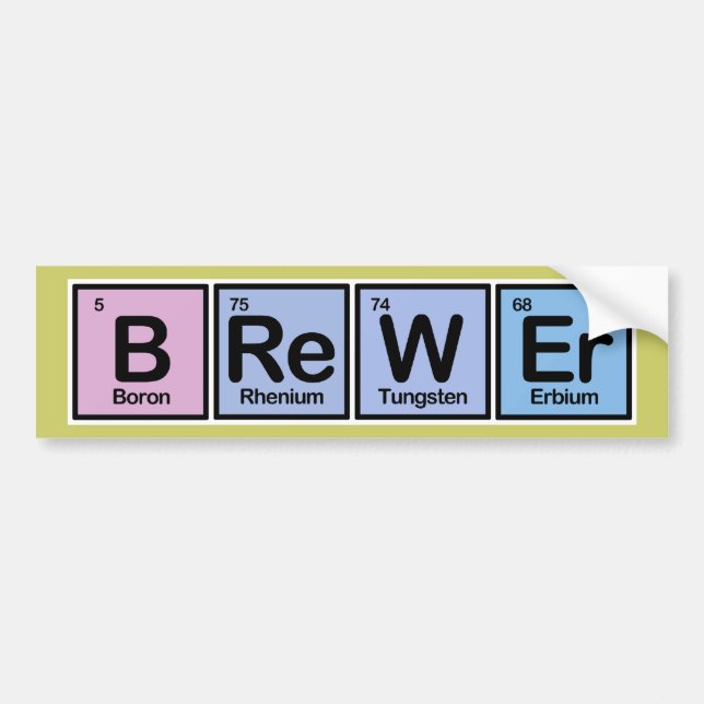 Brewer made of Elements Bumper Sticker (Front)