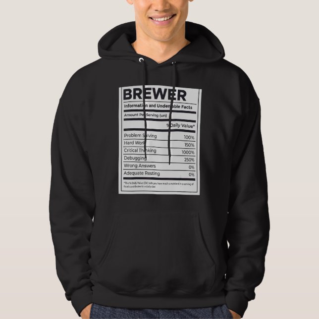 Brewer Nutrition Information Hoodie (Front)