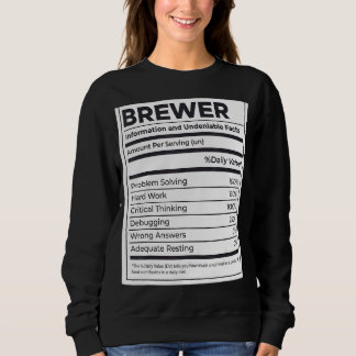 Brewer Nutrition Information Sweatshirt