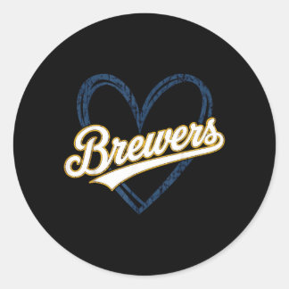 Brewers Name Retro Vintage Gift For Men Women Boy Classic Round Sticker