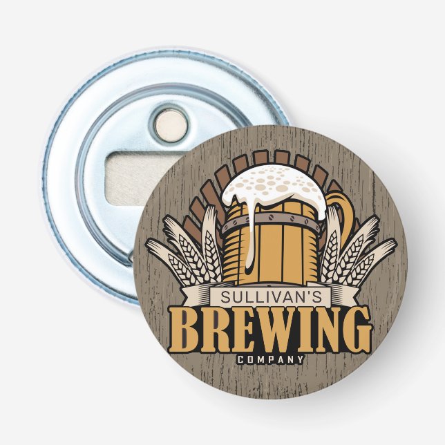Brewery ADD NAME Craft Beer Brewing Company Bar Bottle Opener (Front)