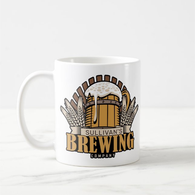 Brewery ADD NAME Craft Beer Brewing Company Bar Coffee Mug (Left)