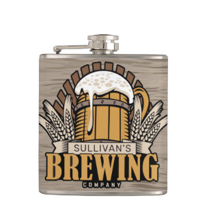 Brewery ADD NAME Craft Beer Brewing Company Bar Hip Flask