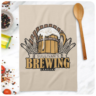 Brewery ADD NAME Craft Beer Brewing Company Bar Tea Towel