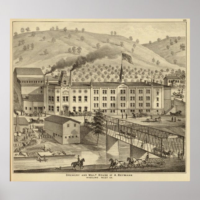 Brewery and malt house of A Reymann Poster (Front)