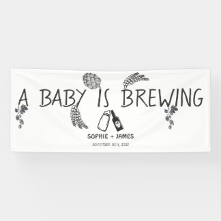 Brewery Baby - B&W - Large Welcome Vinyl Banner