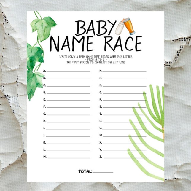 Brewery Baby - Color - Baby Shower Name Race Game (Creator Uploaded)