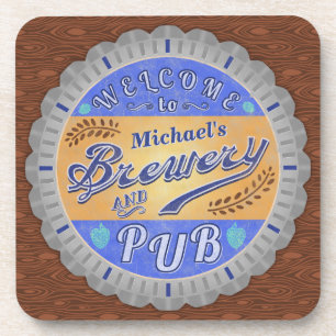 Brewery Pub Personalised Beer Bottle Cap Coaster