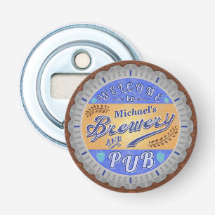 Brewery Pub Personalised Beer Bottle Cap Opener