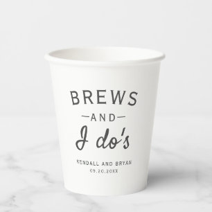 Brewery Theme Brews and I Do's Paper cup