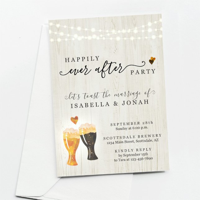 Brewery Wedding Reception Only Invitation (Creator Uploaded)