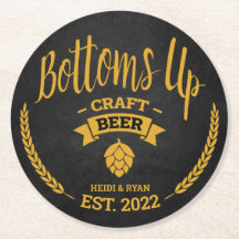 Brewery Wedding Shower Beer Drink Coaster Favour