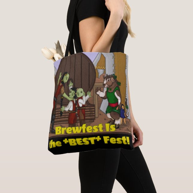 Brewfest Is The Best Fest (Shoulder): Tote Bag (Close Up)