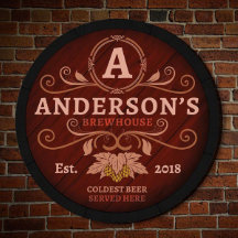 Brewhouse Renowned Circular Red Bar Sign