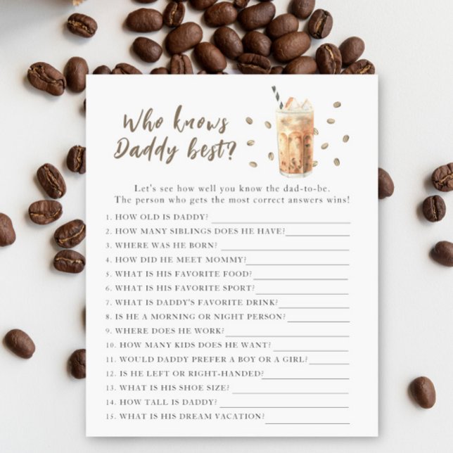 Brewing baby shower - Game Who knows daddy best (Creator Uploaded)