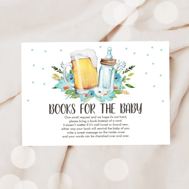 Brewing Bring a book Beers and Bottles Rustic Boy  Enclosure Card (Creator Uploaded)
