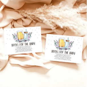 Brewing Bring a book Beers and Bottles Rustic Encl Enclosure Card