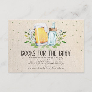 Brewing Bring a book Beers and Bottles Rustic Enclosure Card