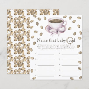Brewing coffee baby shower Name that baby food