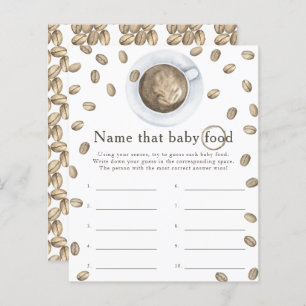 Brewing coffee baby shower  Name that baby food
