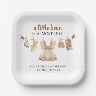 Brewing Coffee Baby Shower Paper Plate