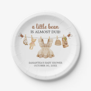 Brewing Coffee Baby Shower Paper Plate