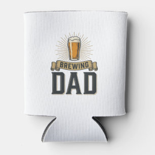 Brewing Dad Beer Vintage Engraving Shirt Design_1 Can Cooler
