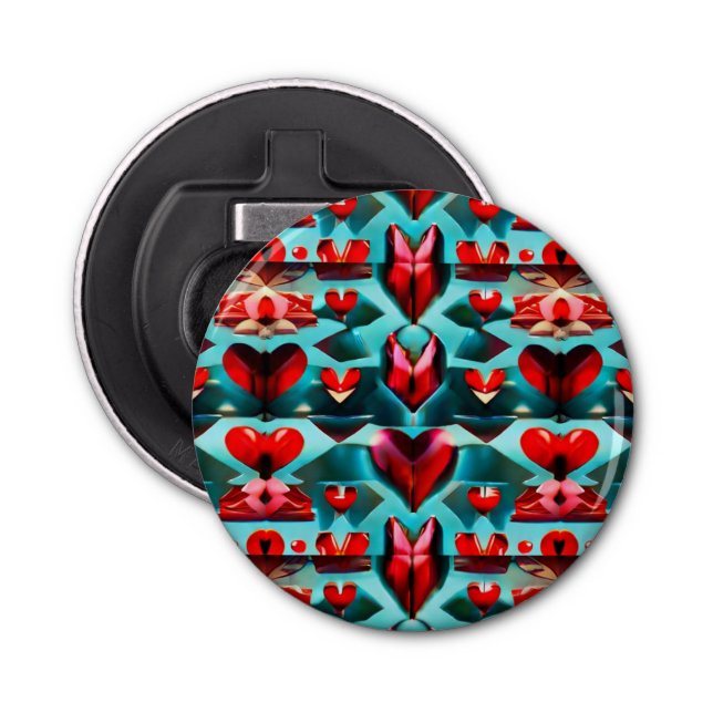 Brewing Love: Button Bottle Opener with Multiple (Front)