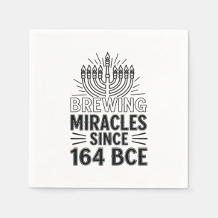 Brewing Miracles Since 164 BCE Hanukkah Jewish  Napkin