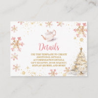 Brewing Pink Winter Tea Party Baby Shower Details