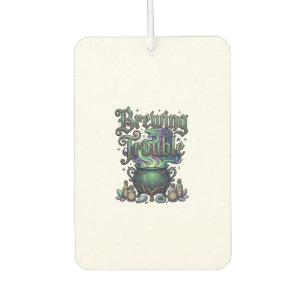Brewing Trouble Cauldron Dragon Alchemy Crystals H Car Air Freshener