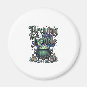 Brewing Trouble Cauldron Dragon Alchemy Crystals H Magnet