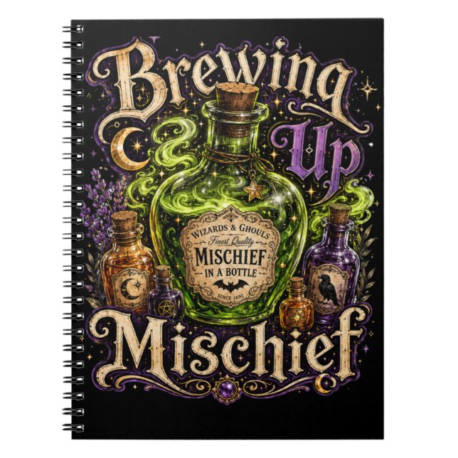  “Brewing Up Mischief” Notebook (Front)